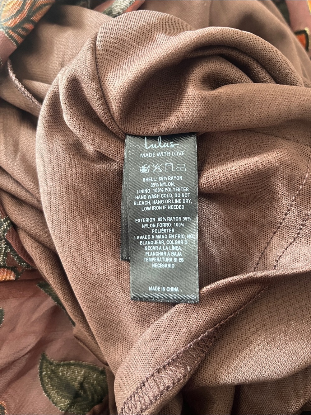 Lulu's Brown Floral Velvet Maxi Dress - Picture 10 of 10